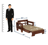 Trinity Solid Sheesham Wood 2 Seater Sofa Cum Bed (Natural Finish)